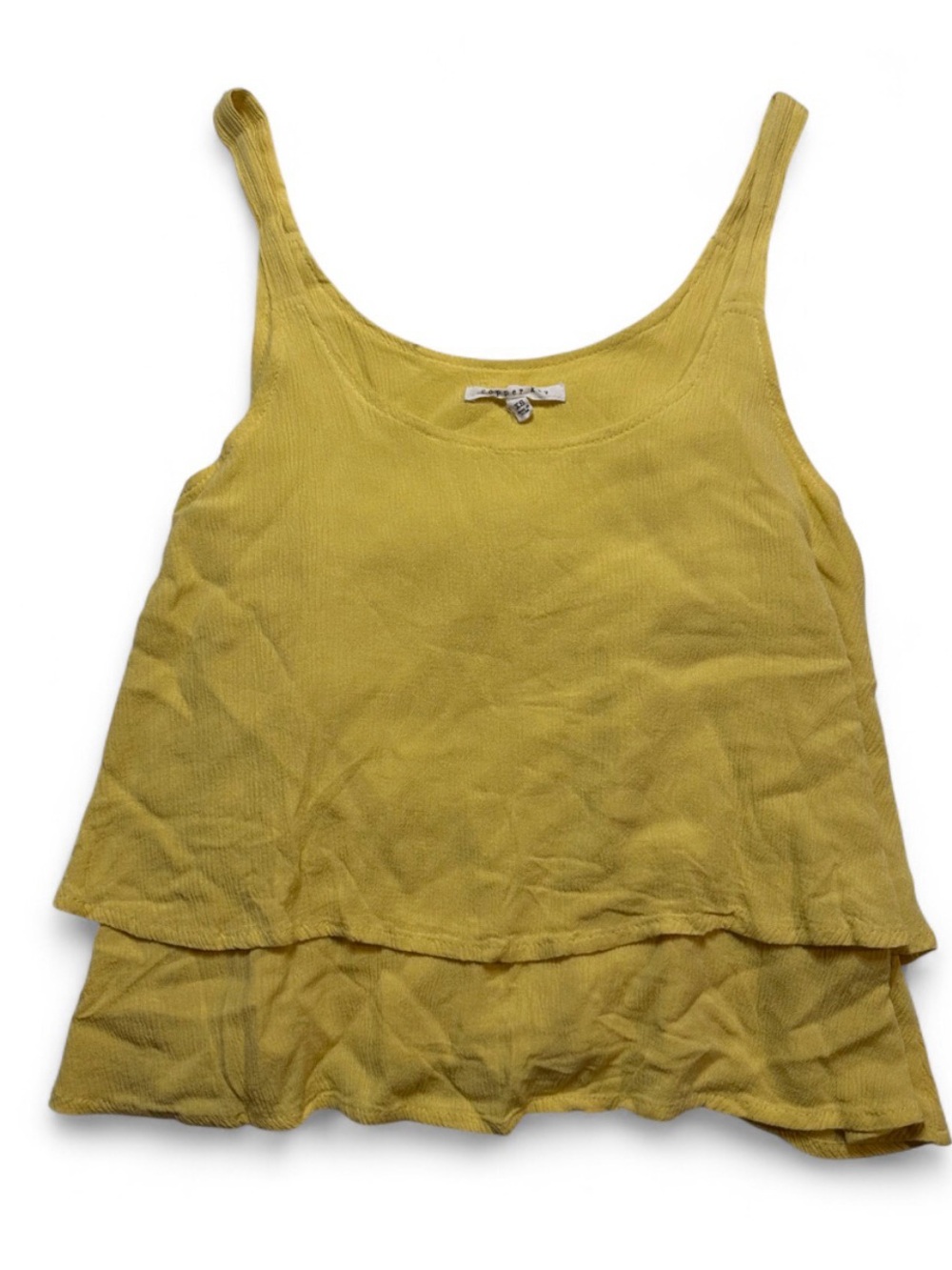Copper Key Yellow Layered Scoop Neck Camisole